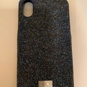 Blue Swarovski case for iPhone X